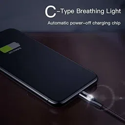 Chias USB Type C Cable 2 A 1 m with Intelligent Power Off Led Light and Quick Charging Indicator image 4