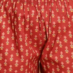 KALINI Ethnic Motifs Printed Pure Cotton Kurta With Palazzos & Dupatta image 5