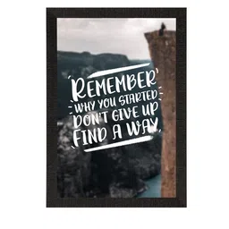 eCraftIndia Black & White Remember Why You Started Wall Painting image 4