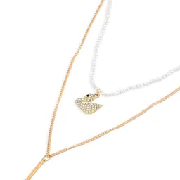 AMI Gold-Toned & White Gold-Plated Layered Chain image 3