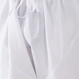 VASTRAMAY Men White Pleated Pure Cotton Kurta with Pyjamas image 5