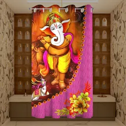 zyllix 153 cm (5 ft) Window Polyester Room Darkening Curtain Single Curtain-picture-15