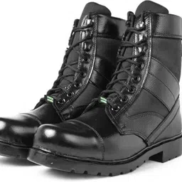 PARA COMMANDO Genuine Leather Military NCC Army Boot shoes for Men ( Black) Boots For Men image 2
