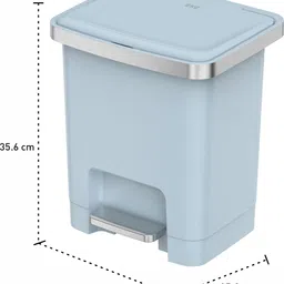 obsessions EKO 15 Litre With Fingerprint Resistant Pedal Plastic Dustbin image 2