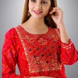 kanchan fab Women Viscose Rayon Kurta Sharara Set image 5