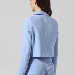 only Women Solid Double Breasted Formal Blazer image 2