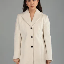 honnete 100 % Polyester Solid Coat For Women image 4