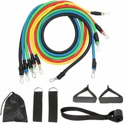 shopeleven Resistance Band Exercise Door Anchor, Ankle Straps Loop Tube Kit toning tube Fitness Accessory Kit Kit-picture-28