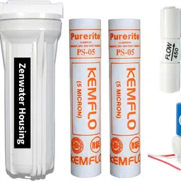 zenwater Pre Filter Kit with Housing,SV,2 Filters, 2 Flow Restrictor& 2 Elbows for ro_15 Solid Filter Cartridge-picture-10