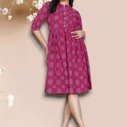 kfashionbfd Women A-line Purple Knee Length Dress-picture-48