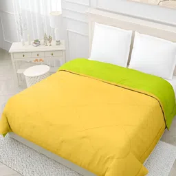 RF RELAXFEEL Yellow & Green Heavy Winter 233 GSM Single Bed Quilt image 2