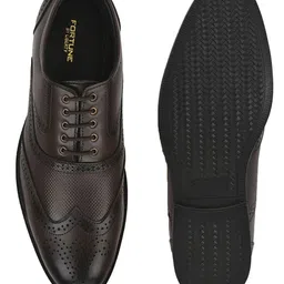 liberty Fortune HOL-125E Lacing Formal Shoes | Synthetic Lace-Up Wedding & Office Wear Brogues For Men image 2