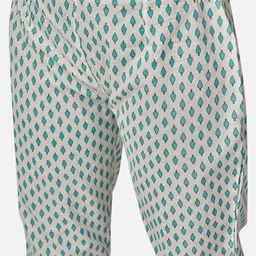 vbuyz KALINI Women Green & Blue Printed Panelled Pure Cotton Kurta with Trousers & With Dupatta image 5