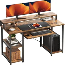 tekavo Multipurpose Computer desk office table with keyboard tray 120x60x87 cm Engineered Wood Computer Desk-picture-11
