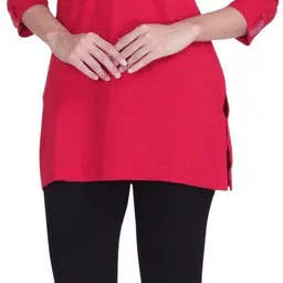 topten Women Solid Cotton Blend Straight Kurta-picture-11