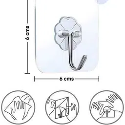 ds mrt Adhesive Hooks Hanger Towel Hooks Heavy Duty Wall Hooks for Hanging I Hook 1 image 4