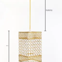 homesake Hanging golden crystal pendant light, Fixture for Kitchen Dinning Room Bedroom Pendants Ceiling Lamp image 5