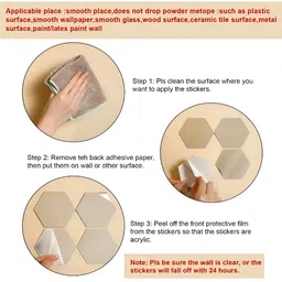 Wall1ders God Toned 12 Pieces Hexagon Shaped Mirror Wall Stickers image 4