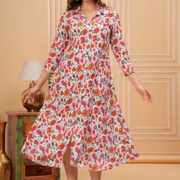 tantanatan Women Printed Viscose Rayon Frontslit Kurta-picture-11