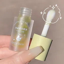 Gege Bear Crystal Jelly Lip Oil - Fresh Grapes: Fruity Lip Gloss for Women Avocado-image-8