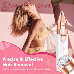 Straw&Weave Facial Hair Removal Machine | Eyebrow Trimmer | 1 Year Warranty | 2 In 1 Trimmer 30 min Runtime 2 Length Settings image 4
