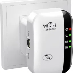 Cabepow Wi Fi Range Extender Up to 300Mbps WiFi Repeater Signal Booster Home & Office WiFi Range Extender 2.4 GHz 300 Mbps Wifi Speed Single Band Internal Antenna NA image 1