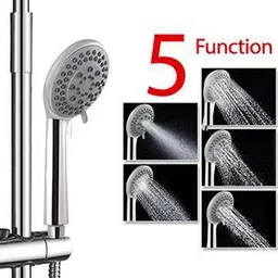 prestige MONTO-B-02 Hand Shower 5 Gear with SS Tube 1.5M and Hook Faucet Set image 2