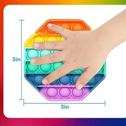 prayosha enterprise Pop It Fidget Toys, Push Pop Bubble Fidget Sensory Toy, Fidget Hexa Shape and Cube size 3 x 3 High Speed Sticker less Magic Puzzle Cube image 4