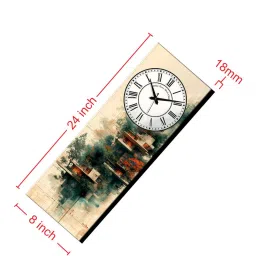olive tree Castel 8 Inches Stylish Wooden Clock image 3