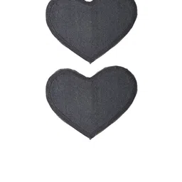 FABINALIV Brown 2-Pieces Anti-Skid Heart Shaped Door Mats image 3