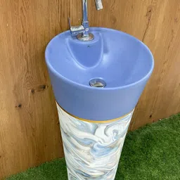 clayplus Premium Grade Ceramic's Designer Pedestal Wash Basin/Matte finish Pedestal Basin-picture-20