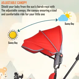 lol-fun tricycle baby for kids canopy Tricycle image 5