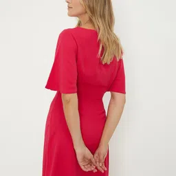 DOROTHY PERKINS Solid Flared Sleeves A-Line Mini Dress image 2
