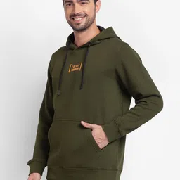 SPYKAR Typography Printed Hooded Pullover Sweatshirt image 2