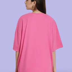 Fabflee Pack 2 Typography Printed Drop-Shoulder Sleeves Oversized Cotton T-shirt image 2