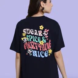 Fabflee Pack Of 2 Graphic Printed Cotton Oversize T-shirt image 3