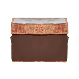 Kuber Industries Brown Solid Closet Organiser With Lid image 5