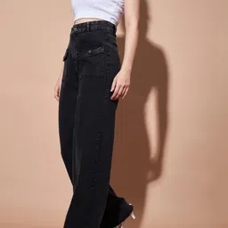 sassafras Women Regular High Rise Black Jeans image 3