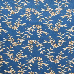 yaakholic Blue Floral 180 TC Cotton Blend Single Sized Bedsheet With 1 Pillow Cover image 3