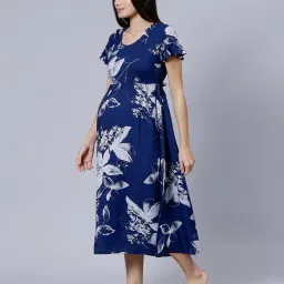 nightspree Women Floral Print Fit & Flare Dress image 3