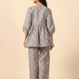 ikk kudi by seerat Women Woven Top & Pyjamas Set image 3