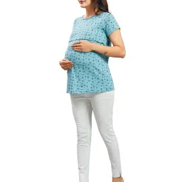 mama & bebe Women Printed Relaxed Fit T-Shirt with Short Sleeves image 3