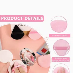 FEELHIGH Set of 4 Soft Triangle Powder Puff for Loose Powder image 5