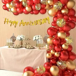 gaurik Solid Aniversary decorationt 53 PCS for 1st, 2nd, 25th or 50th aniiversary decoration Balloon-picture-16