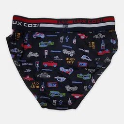 Lux Cozi Boys Pack Of 6 Assorted Anti-Odour Conversational Printed Basic Briefs image 4