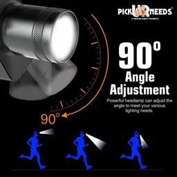 daily needs shop 2 in 1 200W Rechargeable Headlamp – Ultra Bright LED -Zoom, 3 Modes, Metal Body Torch image 3