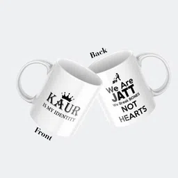 zipcartz Jaat Attitude Quote Printed White Tea/Coffee Cup | Best for Office/Home Ceramic Coffee Mug image 2
