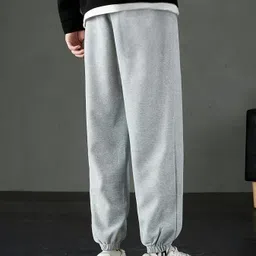 warcourt Men Loose Fit Grey Cotton Blend Trousers-picture-10