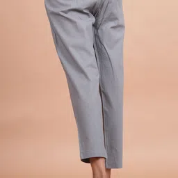 alkacreation Women Regular Fit Grey Cotton Blend Trousers image 4