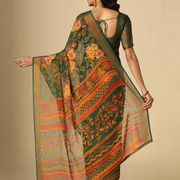 Satrani Floral Printed Brasso Saree image 3